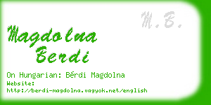 magdolna berdi business card